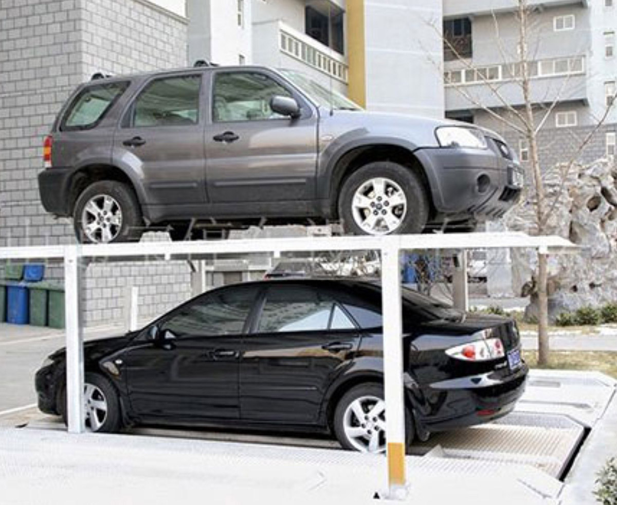 北京机械停车负一正一二层地坑式简易升降立体停车